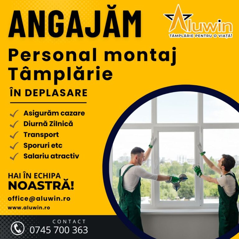 Angajăm Montatori Tâmplărie – pentru deplasări în țară!